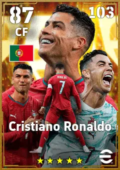 Cristiano Ronaldo eFootball 2026 player card, 87 OVR CF