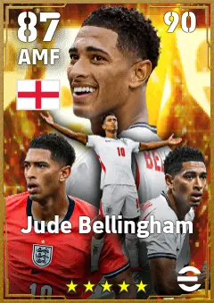 Jude Bellingham eFootball 2026 player card, 87 OVR AMF