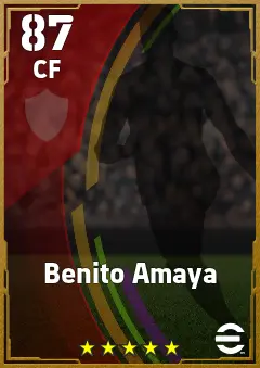 Benito Amaya eFootball 2026 player card — 87 OVR CF
