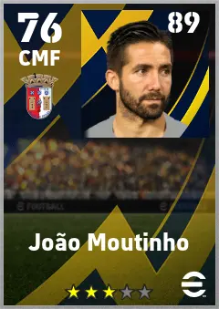 Joao Moutinho eFootball 2026 player card — 76 OVR CMF