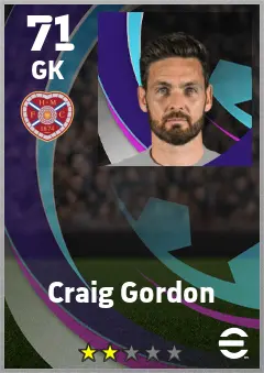 Craig Gordon eFootball 2026 player card — 71 OVR GK