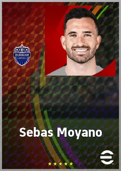 Sebas Moyano eFootball 2026 player card, 72 OVR LWF