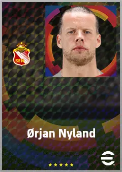 Ørjan Nyland eFootball 2026 player card, 72 OVR GK
