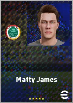 Matty James eFootball 2026 player card, 70 OVR CMF