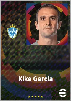 Kike García eFootball 2026 player card, 74 OVR CF