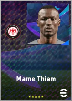 Mame Thiam eFootball 2026 player card, 72 OVR CF