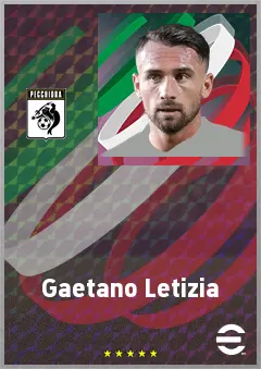 Gaetano Letizia eFootball 2026 player card, 71 OVR RB