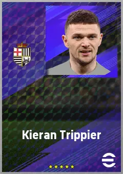 Kieran Trippier eFootball 2026 player card, 74 OVR RB