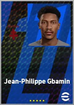 Jean-Philippe Gbamin eFootball 2026 player card, 72 OVR CB