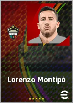 Lorenzo Montipò eFootball 2026 player card, 75 OVR GK