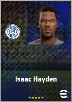 Isaac Hayden eFootball 2026 player card, 72 OVR DMF