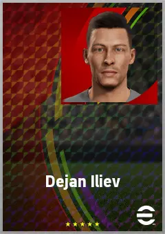Dejan Iliev eFootball 2026 player card, 71 OVR GK