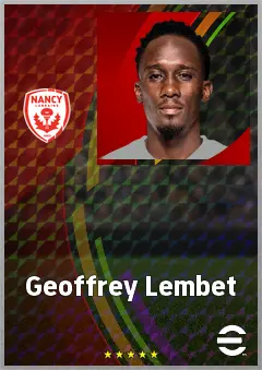 Geoffrey Lembet eFootball 2026 player card, 67 OVR GK