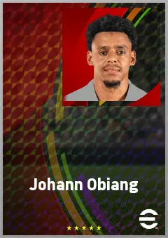 Johann Obiang eFootball 2026 player card, 67 OVR LB