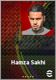 Hamza Sakhi eFootball 2026 player card, 69 OVR CMF