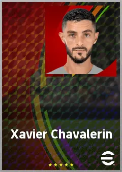 Xavier Chavalerin eFootball 2026 player card, 68 OVR CMF