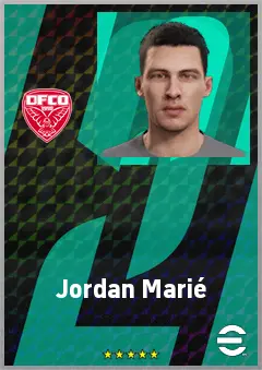Jordan Marié eFootball 2026 player card, 68 OVR CMF