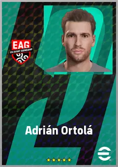 Adrián Ortolá eFootball 2026 player card, 69 OVR GK