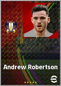Andrew Robertson eFootball 2026 player card, 77 OVR LB