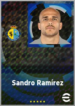 Sandro Ramírez eFootball 2026 player card, 72 OVR RWF