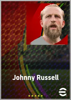 Johnny Russell eFootball 2026 player card, 72 OVR RWF