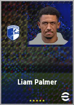 Liam Palmer eFootball 2026 player card, 68 OVR RB
