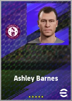 Ashley Barnes eFootball 2026 player card, 70 OVR CF