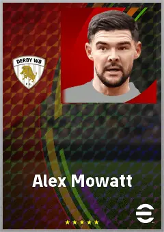 Alex Mowatt eFootball 2026 player card, 72 OVR CMF