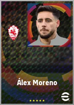 Álex Moreno eFootball 2026 player card, 75 OVR LB