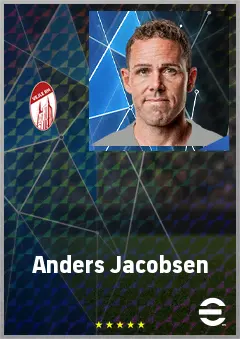 Anders Jacobsen eFootball 2026 player card, 68 OVR CF