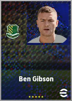 Ben Gibson eFootball 2026 player card, 70 OVR CB