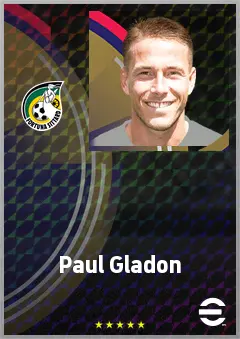 Paul Gladon eFootball 2026 player card, 70 OVR CF