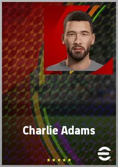 Charlie Adams eFootball 2026 player card, 71 OVR CMF