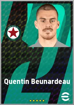 Quentin Beunardeau eFootball 2026 player card, 68 OVR GK