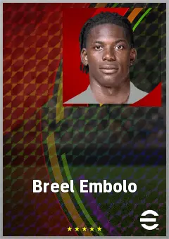 Breel Embolo eFootball 2026 player card, 75 OVR CF