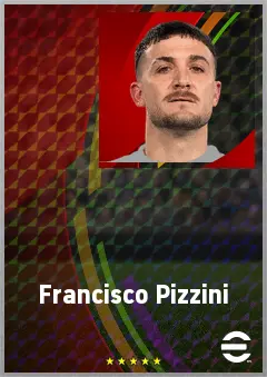 Francisco Pizzini eFootball 2026 player card, 72 OVR RWF