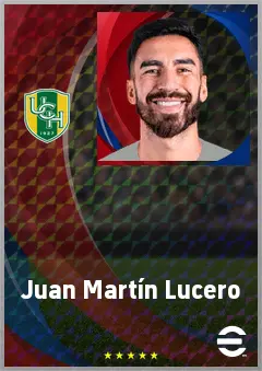 Juan Martín Lucero eFootball 2026 player card, 73 OVR CF