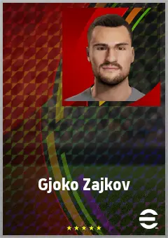 Gjoko Zajkov eFootball 2026 player card, 71 OVR CB