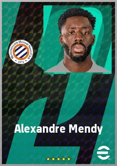 Alexandre Mendy eFootball 2026 player card, 72 OVR CF