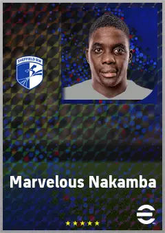Marvelous Nakamba eFootball 2026 player card, 69 OVR DMF