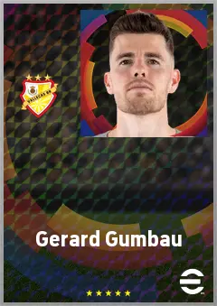 Gerard Gumbau eFootball 2026 player card, 73 OVR CMF