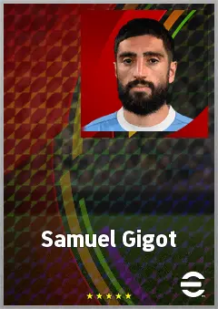 Samuel Gigot eFootball 2026 player card, 75 OVR CB