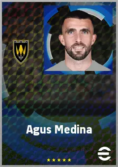 Agus Medina eFootball 2026 player card, 72 OVR CMF