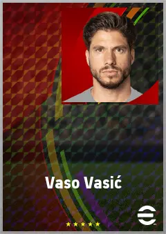 Vaso Vasić eFootball 2026 player card, 66 OVR GK
