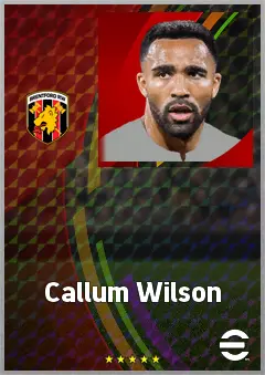Callum Wilson eFootball 2026 player card, 75 OVR CF