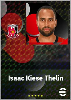 Isaac Kiese Thelin eFootball 2026 player card, 73 OVR CF