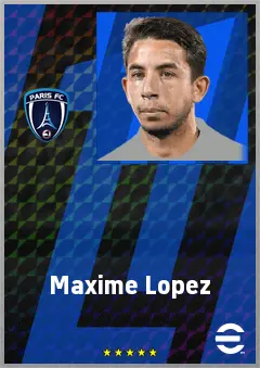 Maxime Lopez eFootball 2026 player card, 75 OVR CMF