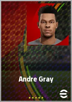 Andre Gray eFootball 2026 player card, 71 OVR CF