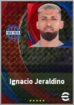 Ignacio Jeraldino eFootball 2026 player card, 70 OVR CF