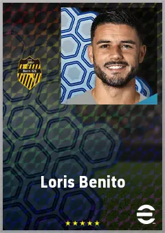 Loris Benito eFootball 2026 player card, 73 OVR CB